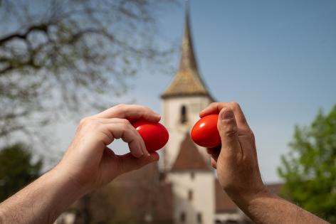 Das rote Ei gewinnt ... Das rote Ei gewinnt ...